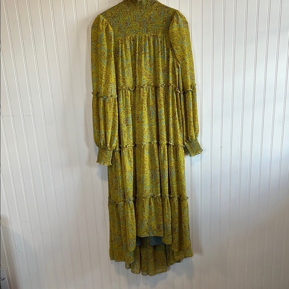 Cinq à Sept Rika printed high/low dress Long Sleeve sheer size 4 floral - Picture 5 of 12